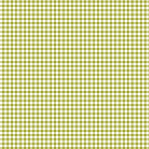 gingham burnt green