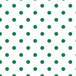 White With Green Polka Dots - Large (Rainbow Collection)