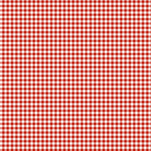 gingham burnt red