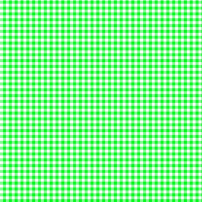 gingham neon green