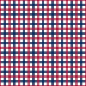 USA Red, White and Blue Medium 1/2 Inch Gingham Check
