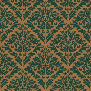 Forest Bronze Damask