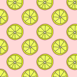 Pink Lemonade Lemon Pattern