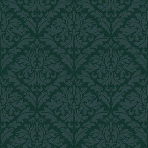 Deep Dark Forest Damask