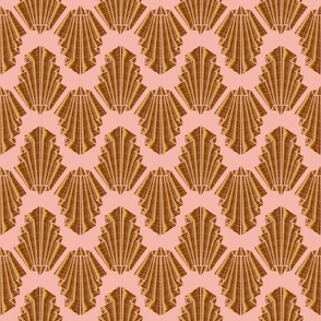 Art Deco - Metallic Bronze + Pink