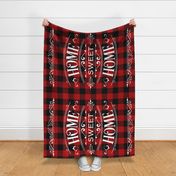 Home Sweet Home Red Buffalo Plaid 54 x 36 inches