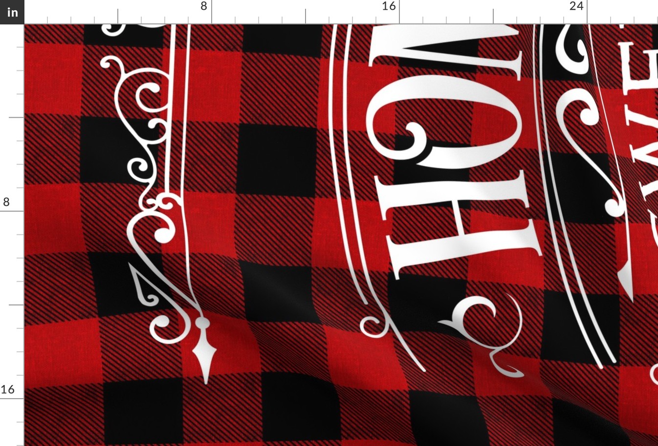 Home Sweet Home Red Buffalo Plaid 54 x 36 inches