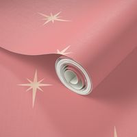   Christmas Faux Rose Gold Foil Star in Deep Pink