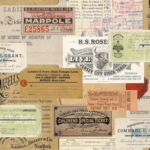 Vintage Tickets - large scale