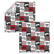 3 inch Jeep //Red - Wholecloth Cheater Quilt