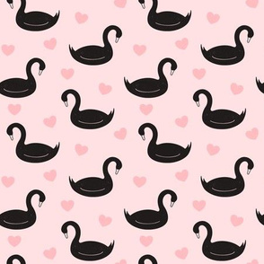 Black Swans on Pink - Small