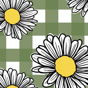 Daisy's on Green Gingham