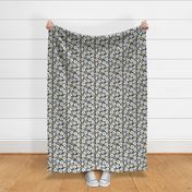 Aloha summer blossom tropical flower banana leaves island vibes hawaii print olive green navy white