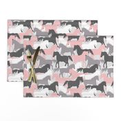 Horse camouflage pastel gray and pink