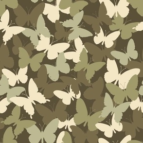 Camouflage butterflies green