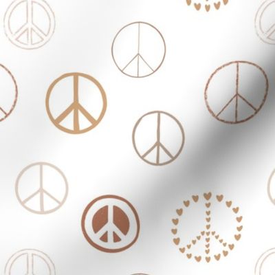 Peace Sign - Boho, Earth Tones