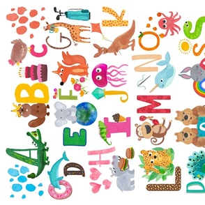 Adorable Animal Alphabet 1 Fat Quarter