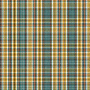Lodge Plaid - Teal Goldenrod Small Scale 