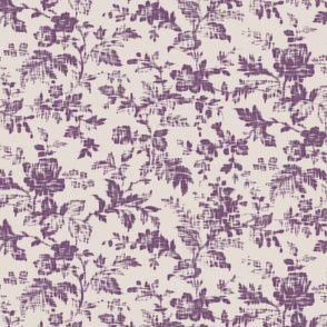 chintz ikat Floral ANANDA   purple neg  toile