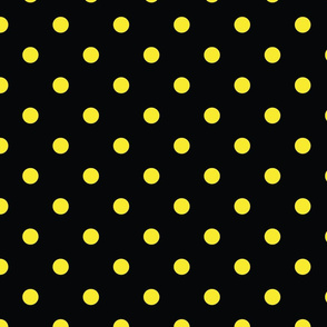 Black With Yellow Polka Dots - Large (Rainbow Collection)