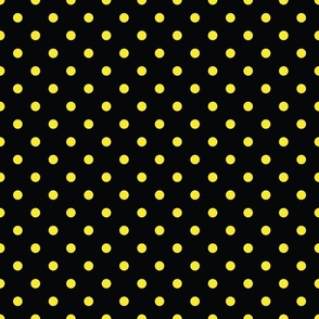 Black With Yellow Polka Dots - Medium (Rainbow Collection)