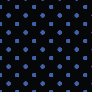 Black With Blue Polka Dots - Large (Rainbow Collection)