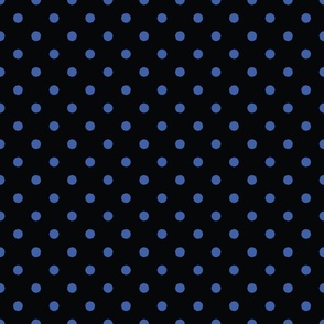 Black With Blue Polka Dots - Medium (Rainbow Collection)
