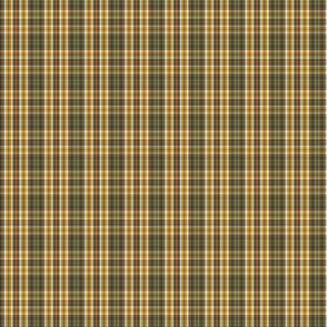 Lodge Plaid - Moss Green Goldenrod Yellow Small Scale 