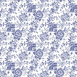 Chintz CHANDRA ikat boho blue  toile