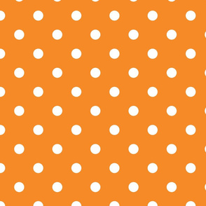 Orange With White Polka Dots - Large (Rainbow Collection)