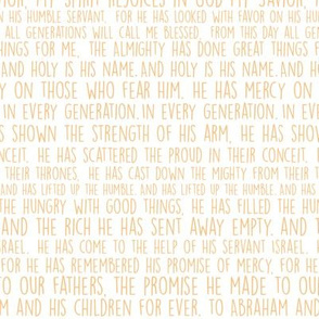 Mary’s Magnificat // Yellow & White // Catholic Prayers Collection
