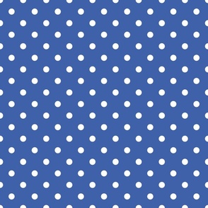 Blue With White Polka Dots - Medium (Rainbow Collection)