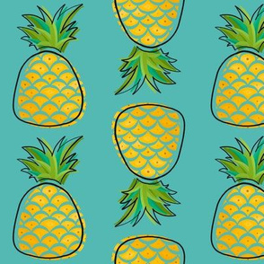 Pineapples | Teal