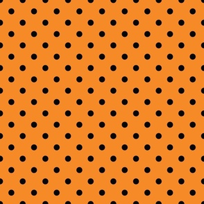Orange With Black Polka Dots - Medium (Rainbow Collection)