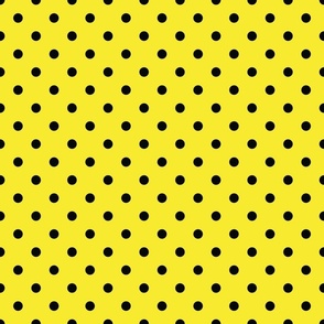 Yellow With Black Polka Dots - Medium (Rainbow Collection)