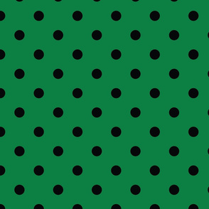Green With Black Polka Dots - Large (Rainbow Collection)