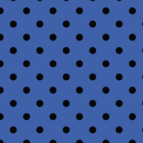 Blue With Black Polka Dots - Large (Rainbow Collection)