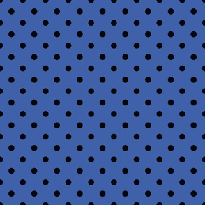 Blue With Black Polka Dots - Medium (Rainbow Collection)