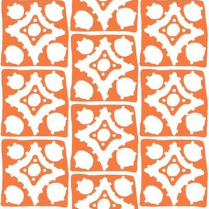 Spotty Diamond Tile(deep orange)