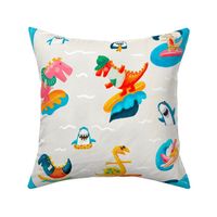 Hang Ten dinosaur cream Large