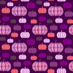 Purple Plaid Pumpkins