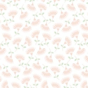 Daisy - Pistacia green light - Pale pink peach companion