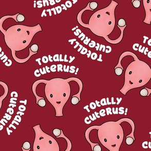 Totally Cuterus Uterus, blood red, large