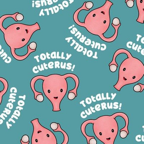 Totally Cuterus Uterus, teal, large