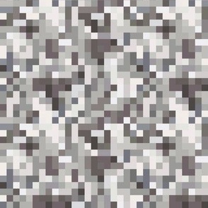 Mosaic pixel squares, black grey and white