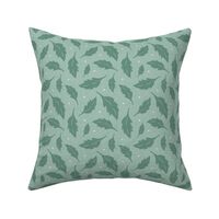Autumn Leaves Textured Mint Green Regular Scale