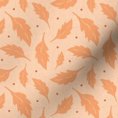 Autumn Leaves Textured Light Peach Regular Scale