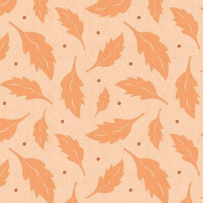 Autumn Leaves Textured Light Peach Regular Scale