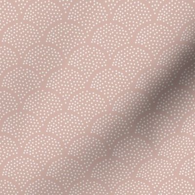 Tiny little speckled scales spots in abstract waves water shape dots texture neutral nursery mauve rose pink white 
