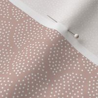Tiny little speckled scales spots in abstract waves water shape dots texture neutral nursery mauve rose pink white 